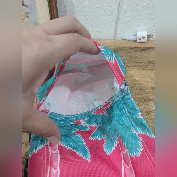 NWOT!! Simply Southern Pink and Teal Palm Print Pouch - Picture 7 of 14